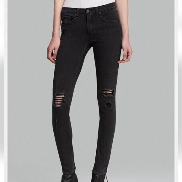Rag & Bone The Skinny In Soft Rock With Holes - Picture 1 of 11